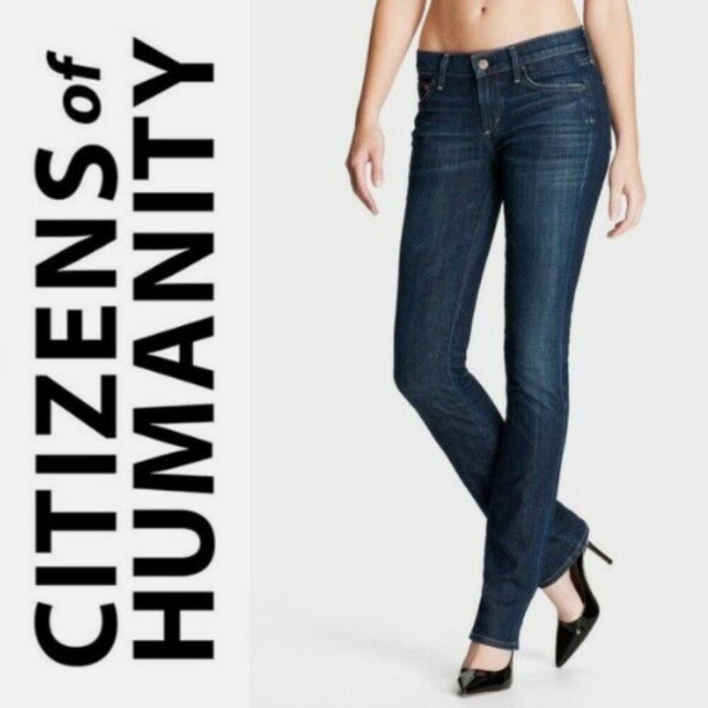 Citizens Of Humanity Ava Low Rise Straight Jeans Dark Wash Size 29